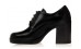 Sante μαύρο florentik oxford με χοντρό τακούνι 23-440 Γόβες